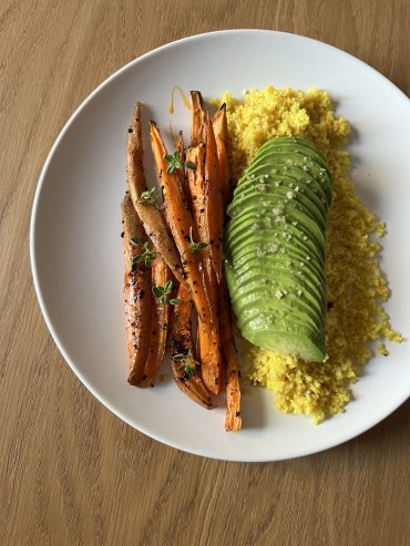 Roasted sweet potatoes