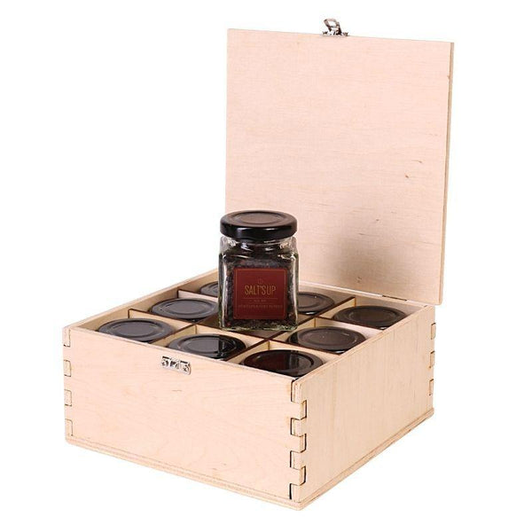 FILARE SALT AND PEPPER WITH WOODEN BASESET 2 PCS GIFT BOX OLIPAC