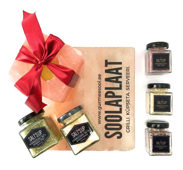 Wooden Gift Box 9 Salts and Peppers I Salt'sup Gourmet Salts